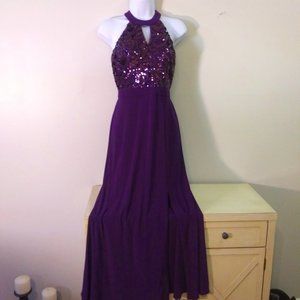 Dark plum long prom/formal dress - size 3/4